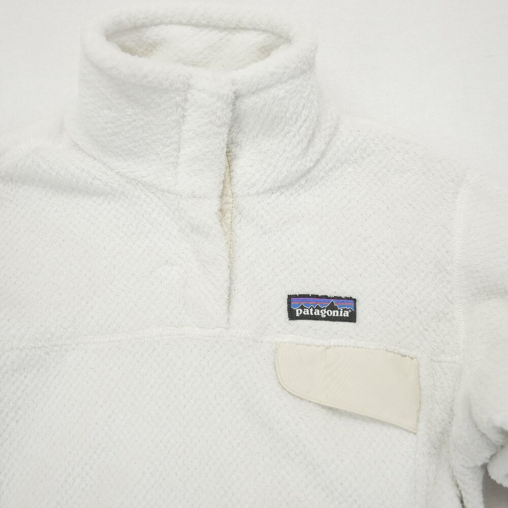 PATAGONIA Women's Small Synchilla Snap-T Fleece Pullover - White/‎ Ivory